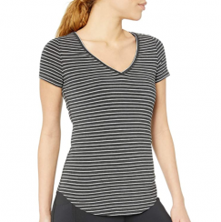 Womens Soft Pima Cotton Standard Fit V Neck Short Sleeve Yoga T Shirt 3 pcs